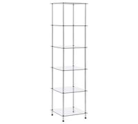 vidaXL Estantería 6 niveles cristal templado transparente 40x40x160 cm
