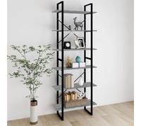 vidaXL Estantería alta madera contrachapada gris Sonoma 80x30x210 cm