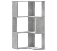 vidaXL Estantería angular de 3 estantes, color gris cemento, 50x50x102 cm, material de madera