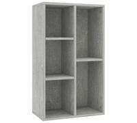 vidaXL Estantería/Aparador Contrachapada Color Hormigón Gris 50x25x80cm Hogar Diseño Elegante Moderno Robusta Duradera Amplio Espacio Almacenamiento