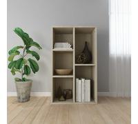 vidaXL Estantería/Aparador madera contrachapada color roble 50x25x80cm