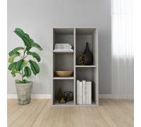 vidaXL Estantería/Aparador madera contrachapada gris 50x25x80 cm