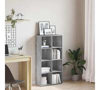 vidaXL Estantería/Aparador madera contrachapada gris 66x30x130 cm