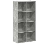 vidaXL Estantería/Aparador Contrachapada Color Hormigón Gris 66x30x130cm Hogar Diseño Elegante Moderno Robusta Duradera Amplio Espacio Almacenamiento