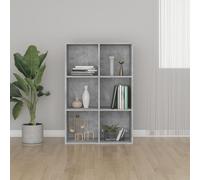 vidaXL Estantería/Aparador madera ingeniería gris hormigón 66x30x98 cm