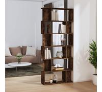 vidaXL Estantería/Biombo madera aglomerada roble ahumado 80x24x192 cm