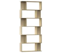 Vidaxl Estantería/biombo Madera Contrachapada 80x24x192 Cm Blanco, Negro, Roble Sonoma Sonoma Oak