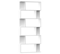 Vidaxl Estantería/biombo Madera Contrachapada 80x24x192 Cm Blanco, Negro, Roble Sonoma White