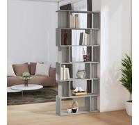 vidaXL Estantería/Biombo madera contrachapada gris Sonoma 80x24x192 cm