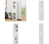 vidaXL Estantería blanca de 36x30x171 cm, fabricada en material de madera - Librería - Estanterías para libros - Estantería - Estanterías