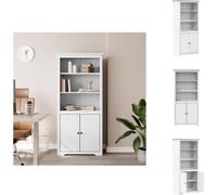 vidaXL Estantería BODO, color blanco, 80x40x172 cm, madera maciza de pino - Estanterías y librerías