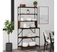 vidaXL Estantería cocina 6 niveles madera roble marrón 90x40x180 cm