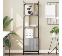 vidaXL Estantería con puerta madera gris Sonoma 44,5x30x154,5 cm