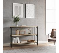 vidaXL Estantería contrachapada y acero roble Sonoma 100x33x70,5 cm