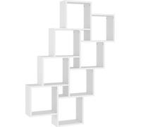 vidaXL Estantería cúbica blanca de 90x15x119 cm, fabricada en material de madera