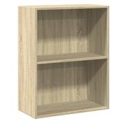 vidaXL Estantería 2 Niveles Estante de Libros Librería Mueble Archivador de Oficina de Almacenamiento Dormitorio Salón Contrachapada Roble Sonoma