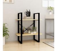 vidaXL Estantería de 2 niveles madera maciza de pino 60x30x70 cm