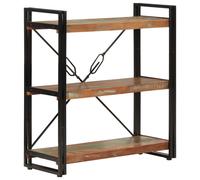 vidaXL Estantería de 3 alturas hierro y madera reciclada 77x30x80cm