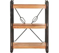 vidaXL Estantería de 3 compartimentos, 60x30x80 cm, madera de acacia maciza