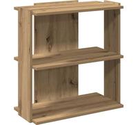 vidaXL Estantería de 3 estantes, estilo artesanal, roble, 60x30x60 cm, material de madera