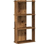 vidaXL Estantería de 3 estantes, estilo madera envejecida, 60x30x120 cm, material de madera