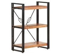 vidaXL Estantería de 3 compartimentos, 60x30x80 cm, madera de acacia maciza