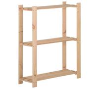 vidaXL Estantería de 3 niveles madera pino maciza 60x28,5x90 cm