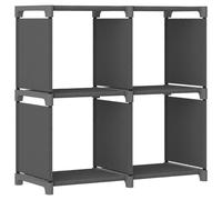 vidaXL Estantería de 4 cubos de tela gris 69x30x72,5 cm