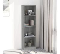 vidaXL Estantería de 4 niveles contrachapada gris Sonoma 40x24x143 cm