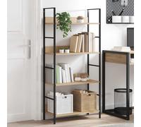 vidaXL Estantería de 4 niveles madera ingeniería roble 60x27,6x124,5cm