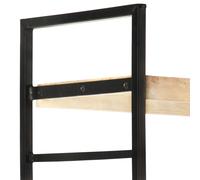 vidaXL Estantería de 4 niveles madera maciza de mango 124x30x180 cm Marrón