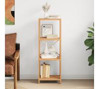 vidaXL Estantería de 4 niveles madera maciza de roble 40x30x112 cm