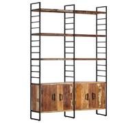 vidaXL Estantería de 4 niveles madera maciza reciclada 124x30x180 cm