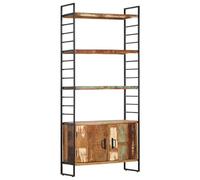 vidaXL Estantería de 4 niveles madera maciza reciclada 80x30x180 cm