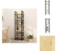 vidaXL Estantería de 5 compartimentos, 60x30x175 cm, madera maciza de pino - Estanterías y librerías