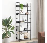 vidaXL Estantería de 5 niveles madera ingeniería negro 60x27,6x158,5cm