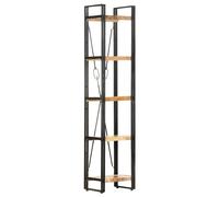 vidaXL Estantería de 5 niveles madera maciza mango 40x30x180 cm