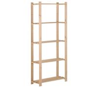 vidaXL Estantería de 5 niveles madera pino maciza 80x28,5x170 cm