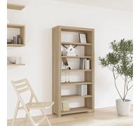 vidaXL Estantería de 6 compartimentos, 80x30x170 cm, madera maciza de acacia - Estantería para libros - Estanterías - Librería - Estante