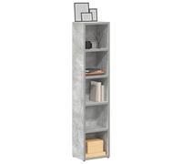 vidaXL Estantería de CD 2 uds gris hormigón contrachapada 21x16x93,5cm