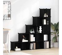 vidaXL Estantería de cubos con 15 compartimentos negro PP