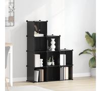 vidaXL Estantería de cubos con 9 compartimentos negro PP