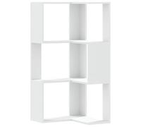 vidaXL Estantería de esquina 3 niveles madera blanco 50x50x102 cm