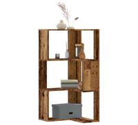 vidaXL Estantería de esquina 3 niveles madera envejecida 50x50x102 cm