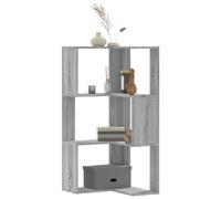 vidaXL Estantería de esquina 3 niveles madera gris Sonoma 50x50x102 cm
