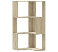 vidaXL Estantería de Esquina 3 Niveles Madera Roble Sonoma 50x50x102cm, estantería de Esquina, Vitrina de Esquina, Armario de Esquina