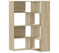 vidaXL Estantería de esquina 4 niveles Madera roble Sonoma 85x85x140 cm