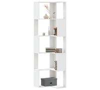 vidaXL Estantería de esquina 5 niveles madera blanco 50x50x179 cm