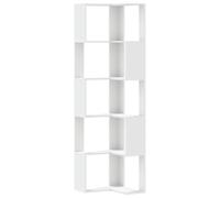 vidaXL Estantería de esquina 5 niveles madera blanca 50x50x179 cm