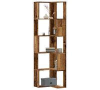vidaXL Estantería de esquina 5 niveles madera envejecida 50x50x179 cm